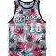 Fashion Polyester Digital Sublimation Printed Tank Top mens, Racer Back Tank Top, Custom Sublimated Gym Tank Top