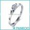 Wholesale Jewelry Inlaid Zircon Hearts And Arrows Women Wedding Ring White Gold Plated