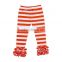 Wholesale 2016 triple ruffle pants new children bella ruffle pant Halloween orange black color icing baby leggings