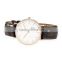 R0792 Hot Selling leather Strap Couple Wrist Watch, Fashion Stainless Steel Back Water Resistant Watch