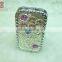 Charm sliver cosmetic rhinestone mirror/promotional gift sliver pocket mirror