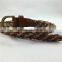 cord braid skinny leather belt for women garment