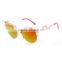 European style orange cat 3 uv400 sunglasses glitter sunglasses