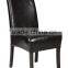 HC-D002 black classical leather wood dining chair made in china