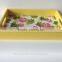 beautiful wholesale decorative flower wooden tray