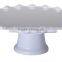 Acrylic Cake Dome, Plastic Tray, and Pedestal, 15" Diameter - White(CT-B-165)