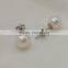 AAAA Freshwater Pearl Stud Earrings with 18K Gold Posts