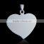 Fashion jewelry 316l stainless steel heart shape pendant necklace for women men