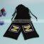 Custom Made Black Drawstring pu Packing Bag With Logo