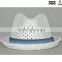 2015 Promotional Fedora Hat Bow Tie Straw Hat Wide-brimmed Hat