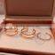 Rose gold plated stainless steel hollow ring fashion women adjustable ring wedding jewelry 6210028