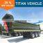 Titan 3 Axle Hydraulic End Dump Truck Trailer / Side Tipper Semi Trailer For Sale