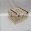 6 Bottle Bottom batten wine gift box with belt decoration