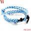 Nautical Black Boat Anchor Ship Wheel Rope Texture Bangle Bracelet