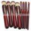 factory wholesale 8pcs wooden handle blush foundation brush makeup brushes