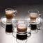 glass coffee mug with saucer coffee cup with saucer glass coffee set