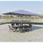 cast aluminum dining table and chair