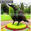 Milan grass shaped ornamental topiary boxwood animal for theme park decoration