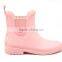 light pink basic style boot for girls colorful rain boots for girls rubber gumboots custom printing fashion latex rain boot