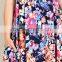 india boutique wholesale dress 95% POLYESTER 5% SPANDEX FLORAL PRINT TRAPEZE TEE DRESS Beach Wear Tunic