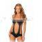 Backless black hollow out women sexy Lingerie bodysuit TI8028