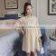 2017 Korean new fashion spring lady dress plus size maternity dress for office