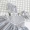 Stripe Cotton Flutter Dress Sets Wholesale Backless Outfits With Bow Fancy Clothing