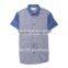 contrast color short sleeve men shirts
