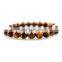 8mm Brown Tiger Eye stone Beads Buddha head Energy Bracelets