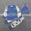B22168A Newest autumn baby clothing set infant baby cotton 3 pcs clothing sets