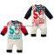 2016 new design scarf pattern long sleeve baby romper