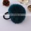 Fashion top quality real rabbit fur bobble elastic for women decoration