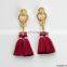 Hand made tassel dangle earstuds dangle bridesmaid earrings