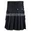 Active Men Black Utility Prime Kilt