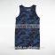 Mens printing vest summer quick dry breathable all over printing cotton vest