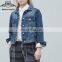 Fashion Design Casual Long Sleeve Double Button Denim Women Jackets