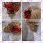 Aidocrystal deep red hairpiece, red flower bridal hair flower headband headwear