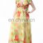 9007# New Style Party dresses For Fat Women Long Boho Flower Sundress Floral Silk Chiffon Maxi Beach Plus Size Bohemian Dress