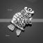 Jewelry Wholesale Zinc Alloy Cute Lovely Owl Shaped Animal With Black Gemstone eyes Hollow Pendant