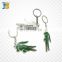 3D crocodile shape custom painted metal keychain with keyring