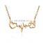 Fashion Love Heart Shape Necklace Rose Gold Silver Electrocardiogram Wave Necklace For Women Pendant Jewelry,