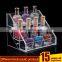 3 tiers clear pmma plexiglass nail polish holder acrylic nail polish display shelf