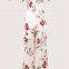 Off Shoulder Short Sleeve Floral Printed Long Jumpsuits