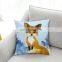 Cute Animal printed velvet cushion cover throw pillow case
