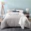 2020 Fashion Durable Solid Color Grey Water Wash Cotton  Duvet Cover Sets Bedding