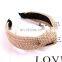 Bohemian Summer Straw Weaving Top Knotted Headband Cross Handmade Wide Hair Hoop Women Girls Elastic Hair Bands Hair Accessories