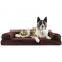 High Quality Dog Bed Memory Foam Faux Fleece Pet Sofa Luxury Ped Bed with Waterproof Liner