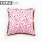 Home Decor Colorful Flower Printed Outdoor Pillow Cushion With Tassels Trimmings