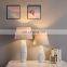 High quality cheap custom bedside lamp hotel home decor retro relief design white resin table lamps