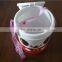 2Liter popcorn plastic bucket with lis and strip